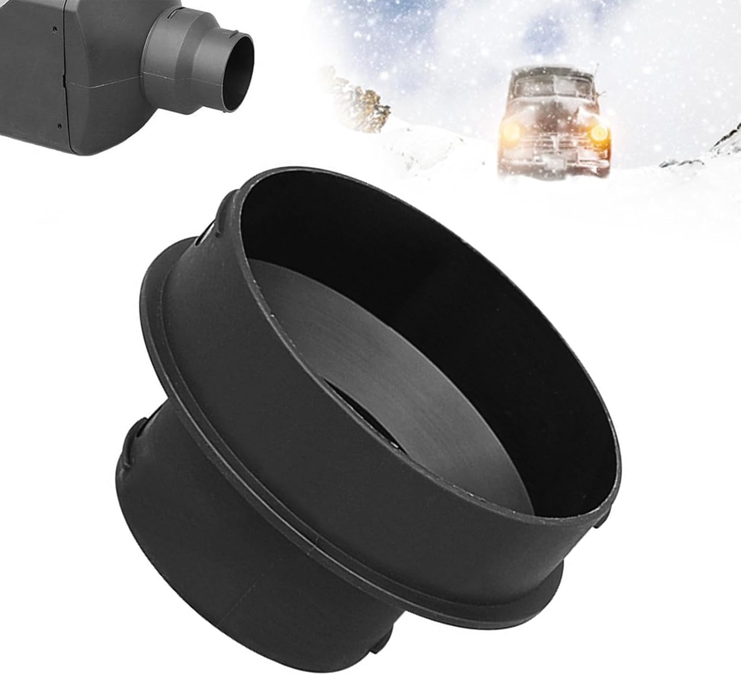 Unifizz Di-esel Heater Duct Adapter, 90mm to 75mm Outlet Reducer for Parking Heaters,Straight Adapter Converter Compatible for Eberspacher and for Webasto