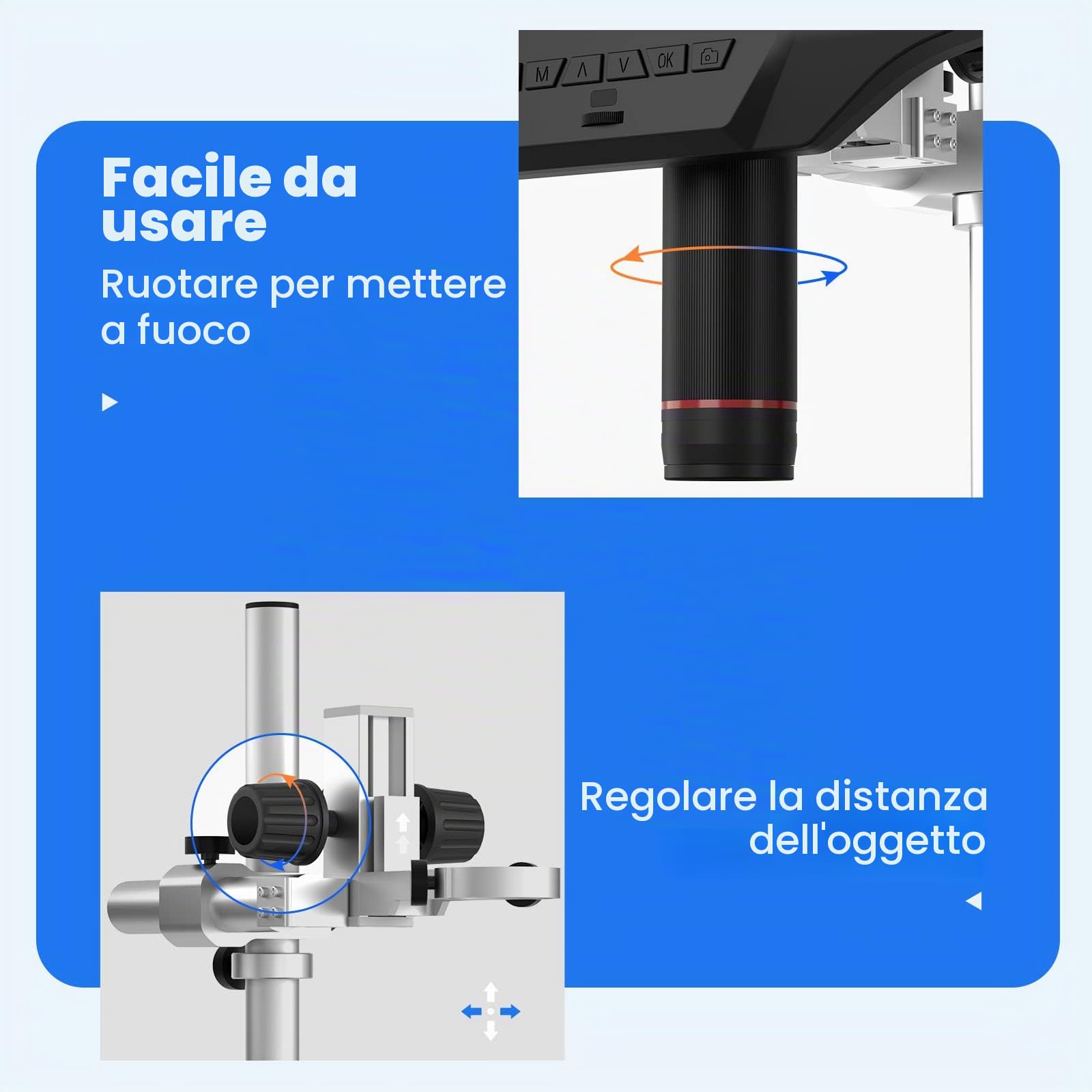 Andonstar AD409 - Microscopio digitale Pro HDMI, microscopio per saldatura da 10,1", microscopio elettronico USB 300X per saldatura PCB professionale, circuito stampato, supporta PC Windows