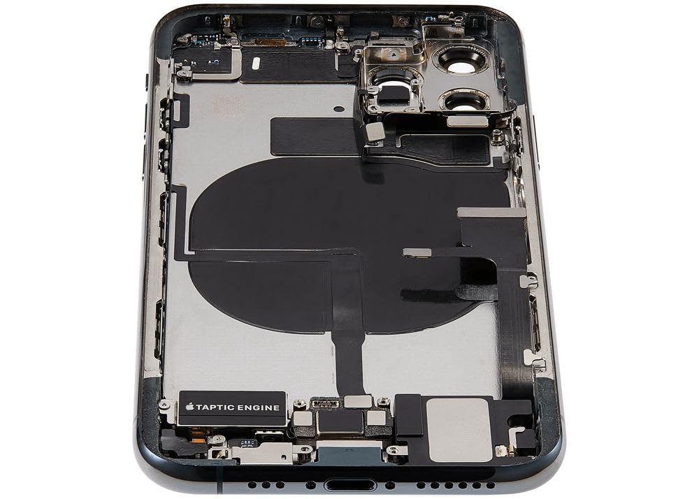 Mobile TM Compatible avec Back Housing W/Charging Port Flex & Small Parts for iPhone 11 Pro (Used OEM Pull: Grade C) (Matte Midnight Green)