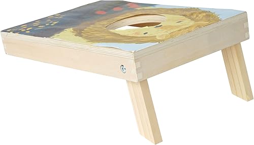 Miniatura 5 de Manhattan Toy Wild Ones - Juego de 10 piezas de madera para interiores y exteriores, juego de lanzamiento de bolsas de Cornhole para niños de 3 años