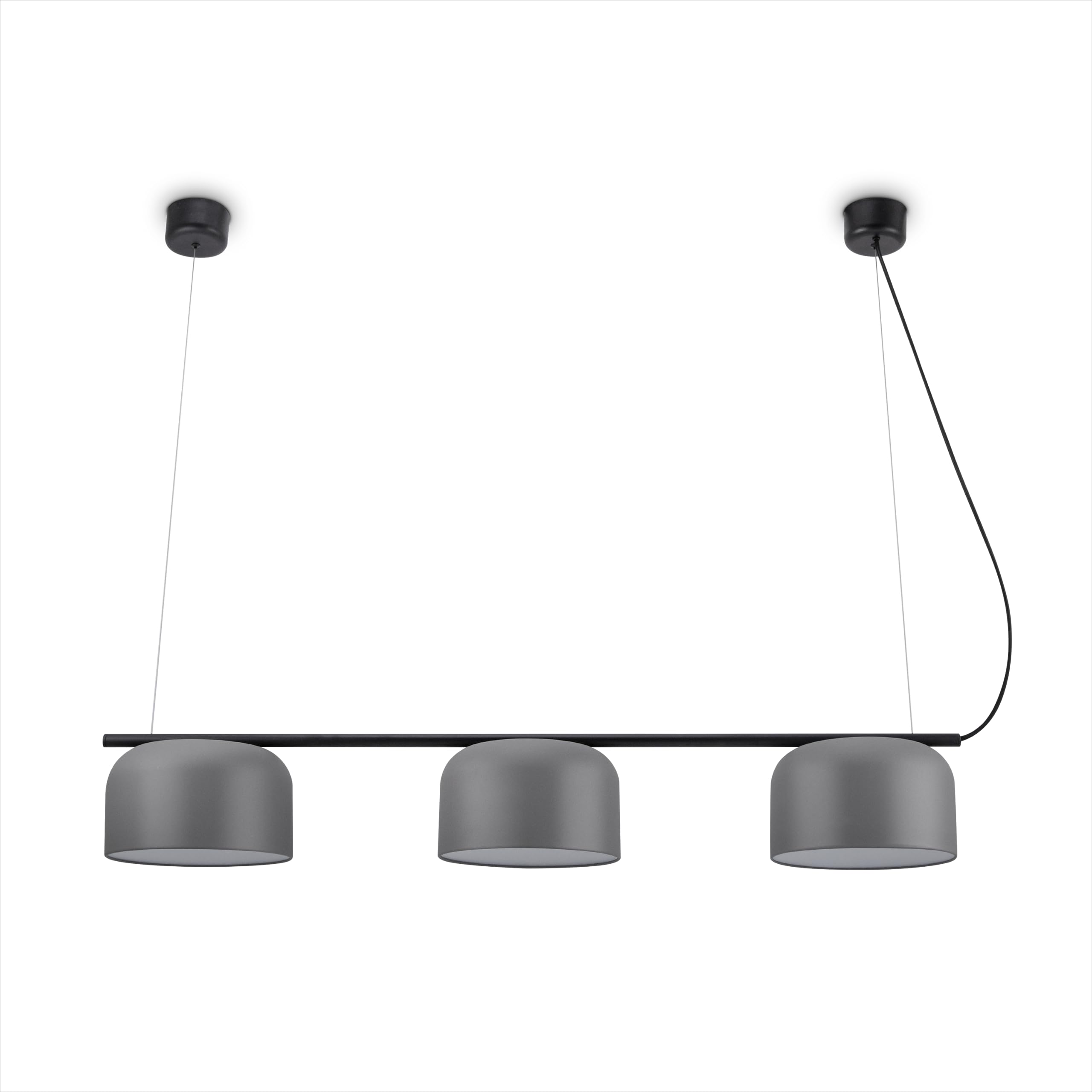Paco Home Pendellampe Metall Vintage Esszimmerlampe Industrie Pendelleuchte Küche Lampenschirm 3-Flammig Bar Modern E27 Pendellänge 1,50m Industrial