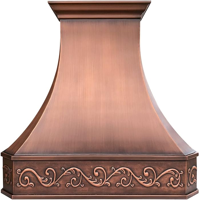 Buy Copper Range Hood 36Inch Wide,36inch High Instock Wall Mounted