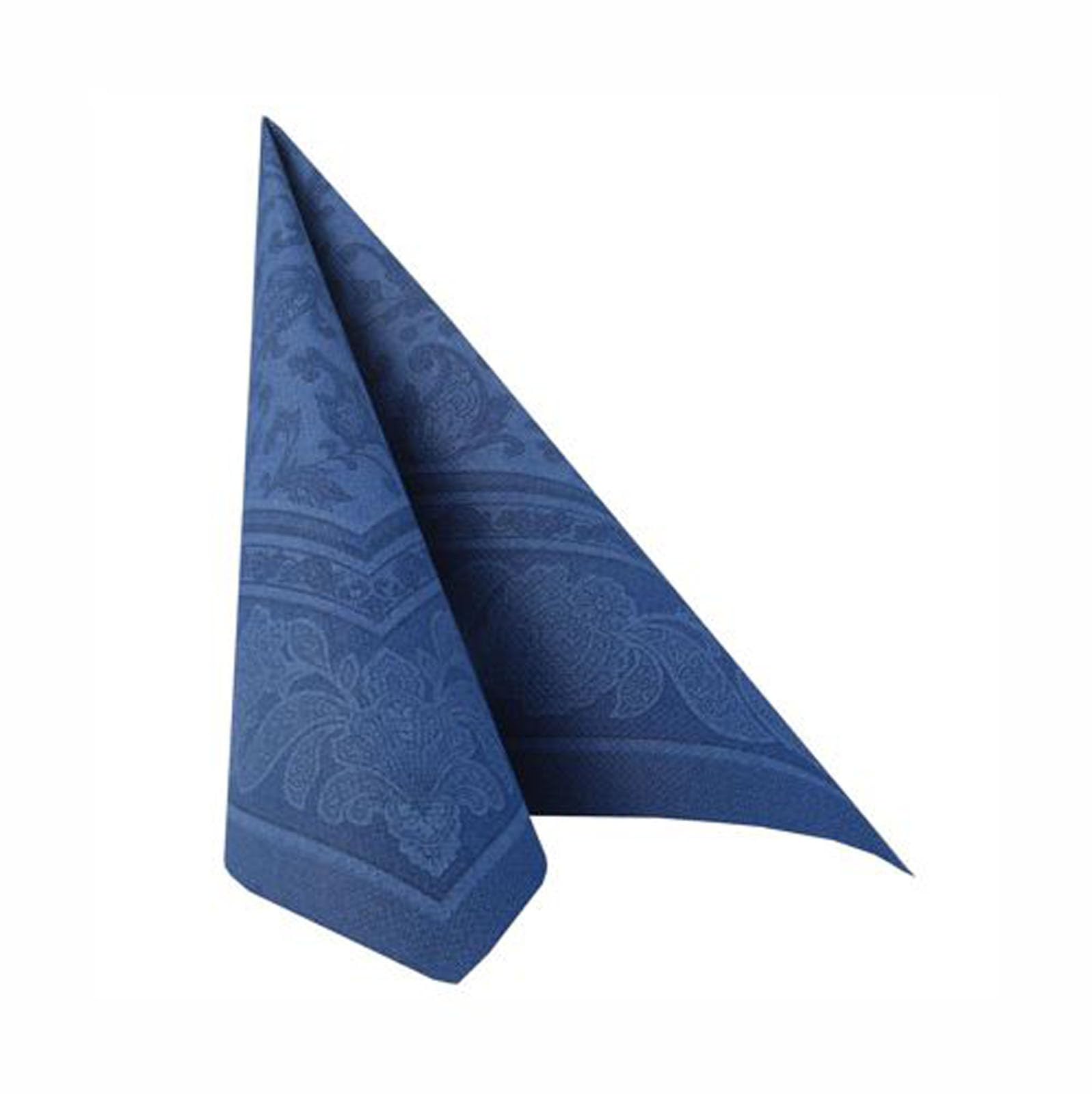 PAPSTAR 250 Premium Servietten ROYAL Collection 1/4-Falz 40 cm x 40 cm dunkelblau Ornaments hochwertig