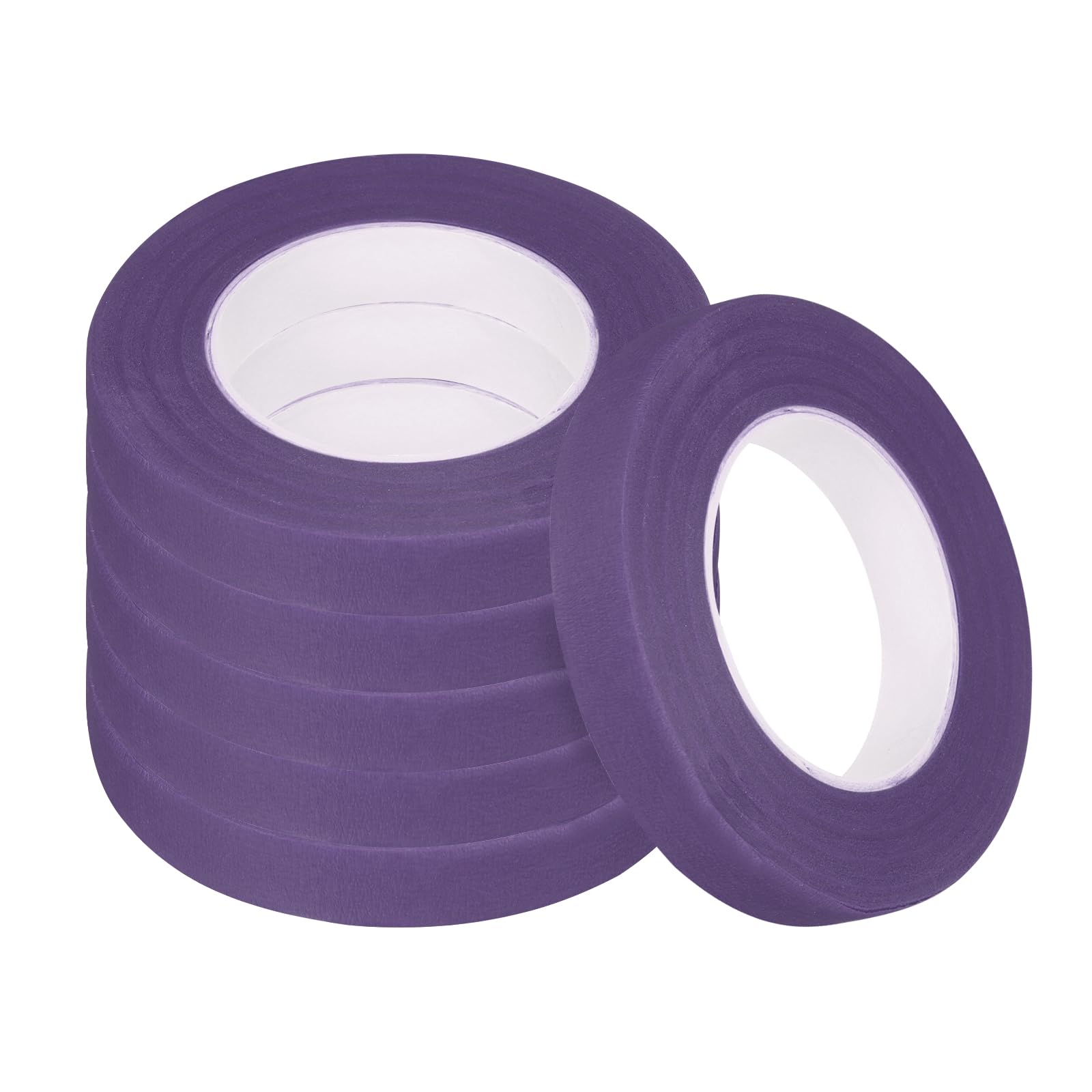 MECCANIXITY Floral Stem Wrap Tape Floral Tape 30yard Length 1/2 Inch Width for Bouquet Crafts Wedding Arrangement Pack of 6, Purple