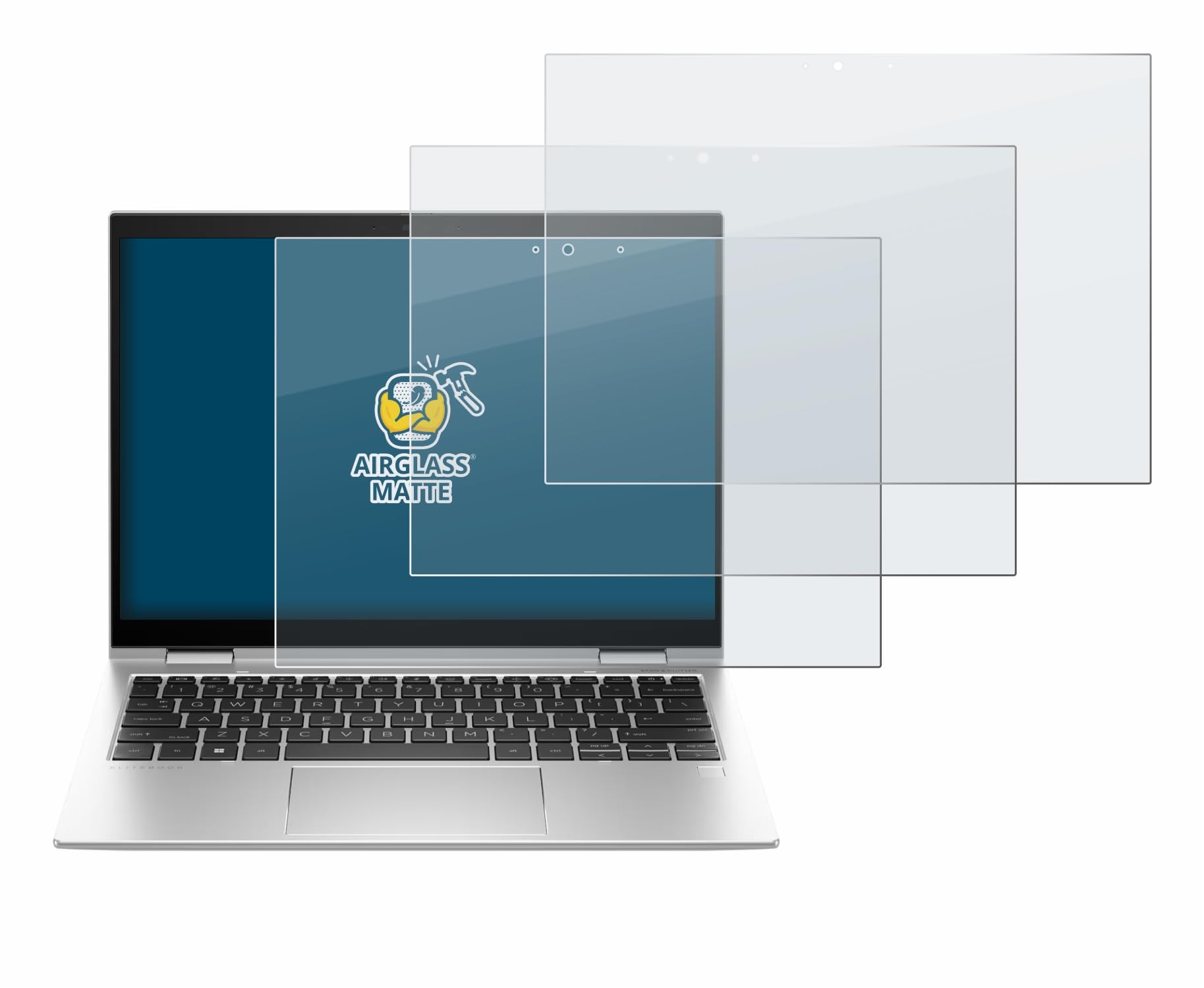 brotect 3 Pezzi Pellicola Vetro per HP Elite x360 830 G10 2-in-1 | Opaca Protezione Schermo Made in Germany, Anti-Riflesso Durezza 9H Anti-Graffio