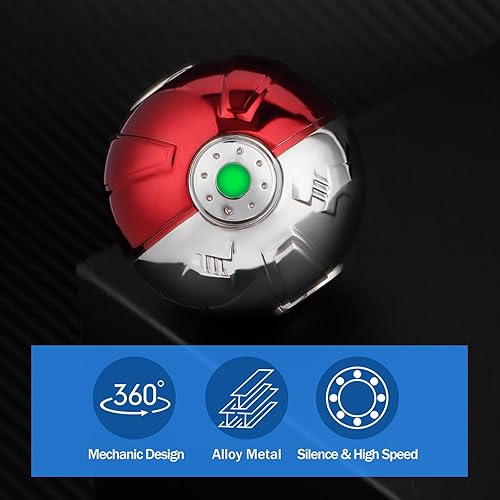 Miniatura 5 de Cool Metal Fidget Spinner Ball Glow in The Dark, Red Luminous Heavy Duty Spinner Easter Birthday Gift for Kid Adult, Finger Gyro Desk Toy for Home