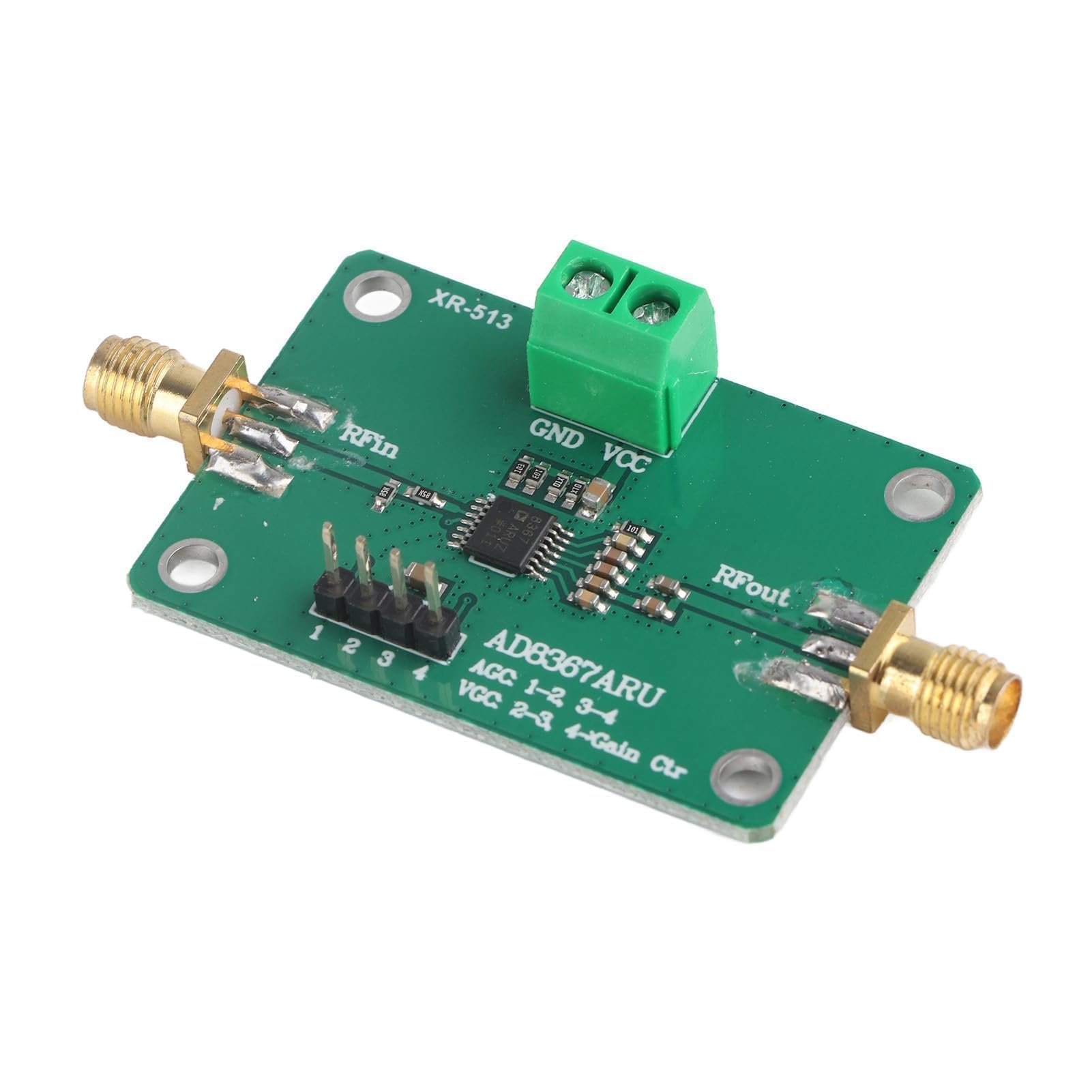 Amplificatore IF, Amplificatore a frequenza intermedia,Guadagno automatico 45 dB Controllo PCB Amplificatore IF da 0,1 a 500 MHz banda larga a radiofrequenza basso rumore per ricevitore 2,7-5,5 V