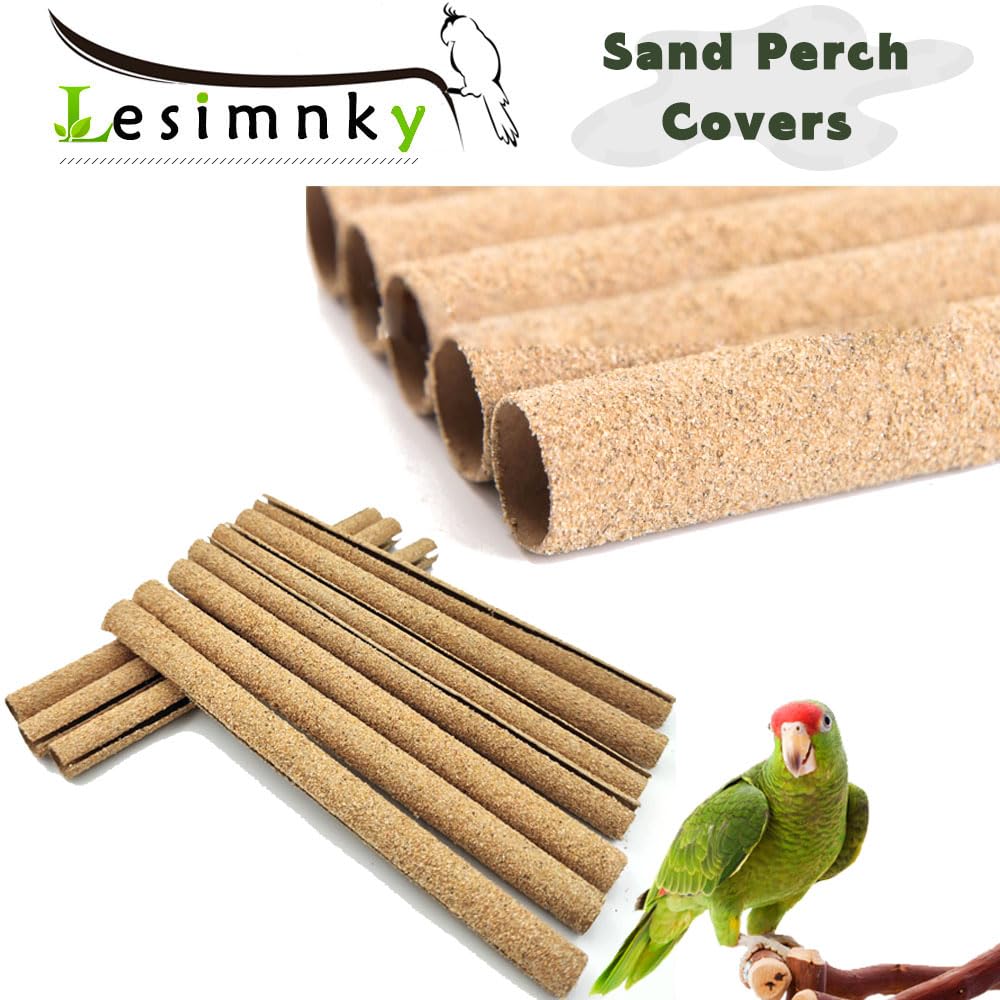 30 Fundas para Perchas De Pájaros, Percha De Arena para Jaula De Pájaros, Accesorios De Plataforma, Cubiertas De Percha De Arena para Periquitos, Canarios, Pinzones Y Pájaros