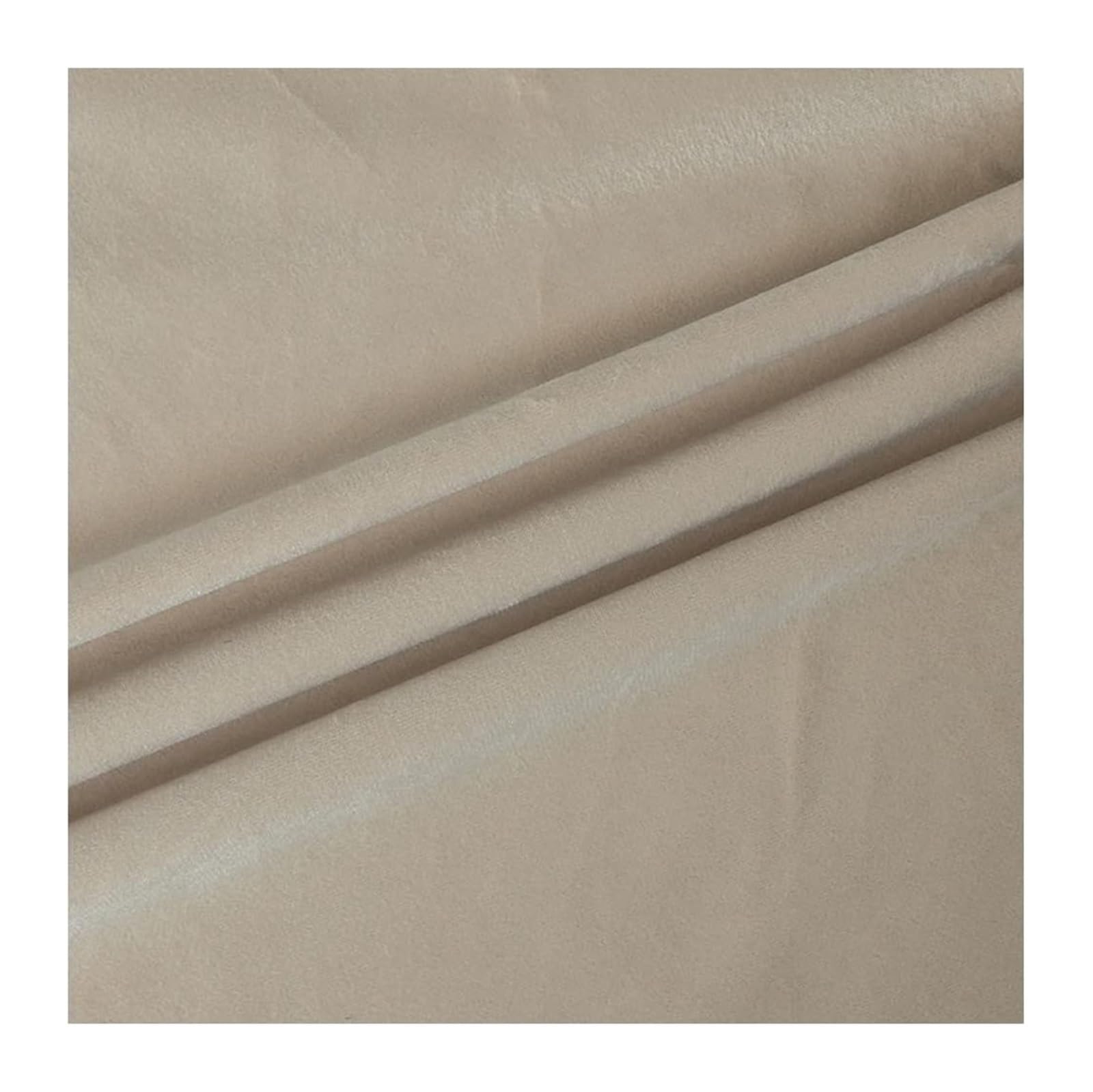 Terciopelo arrugado beige de 1,55x4m ideal para proyectos de decoración y tapicería artesanal