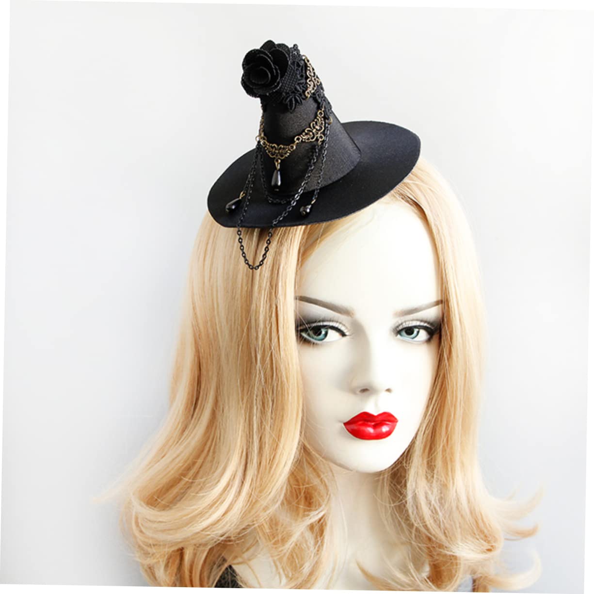 ABOOFAN 3 Pezzi Cappello Da Strega Gotico Halloween Cappelli Da Strega Con Paillettes Da Donna Per Clip Per Cappelli Da Festa