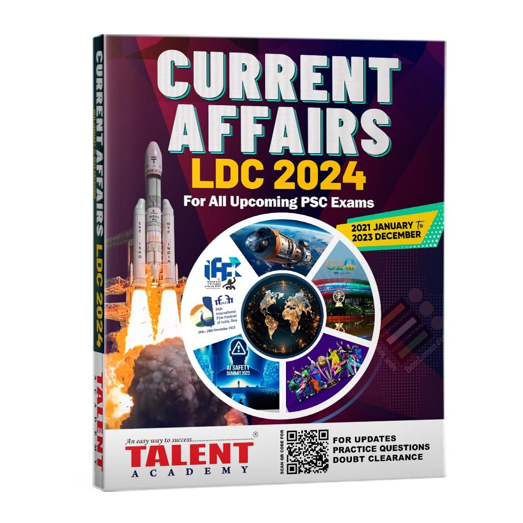 Kerala PSC Current Affairs 2024 for LDC & Upcoming Exams | 2021 – 2024 Latest Edition Paperback – 1 January 2024