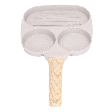 Egg Frying Pan, Pancake Pan Stick Proof Flat Base for Gas Stove for Breakfast (3 Cups)