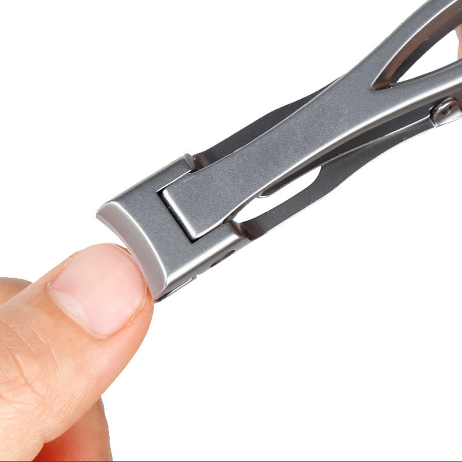 ZJchao Stal Nierdzewna Duże Paznokcie Paznokcie Srebrne Nożyczki do Gęstej Paznokci Przycinanie Paznokci Rąk Stopa Premium Stal Nierdzewna Lekka Przenośna