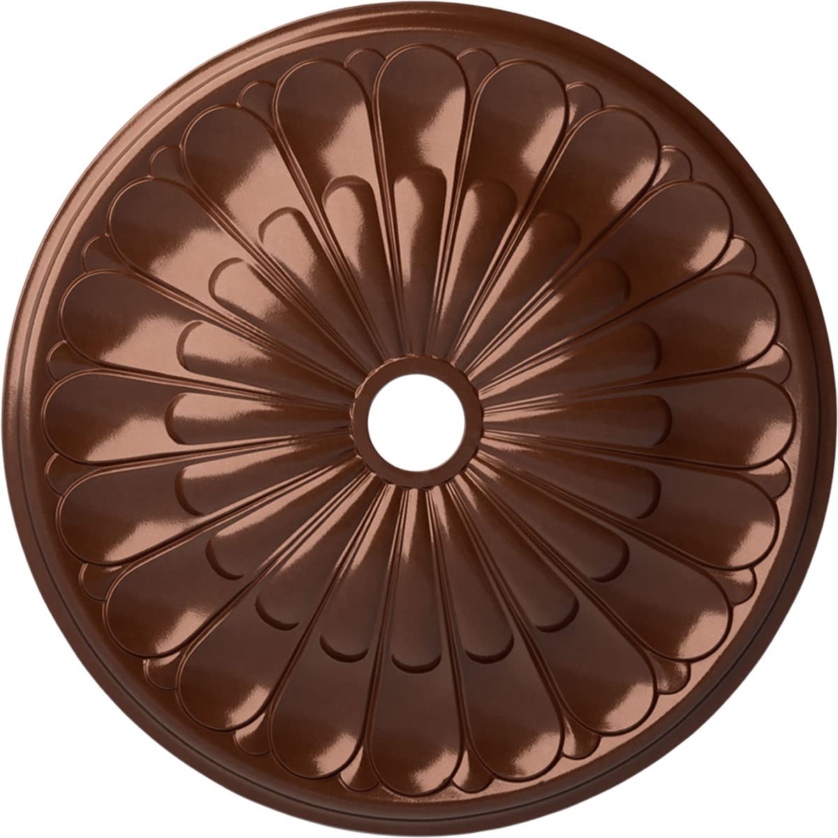 Médaillon de plafond haut de gamme Ekena menuiseries style cuivre patiné main