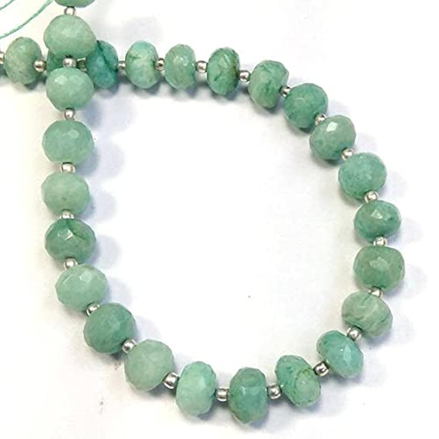 Perles d'amazonite rondes vertes en vrac de 7 mm 8 mm pour fil de bijoux 5163