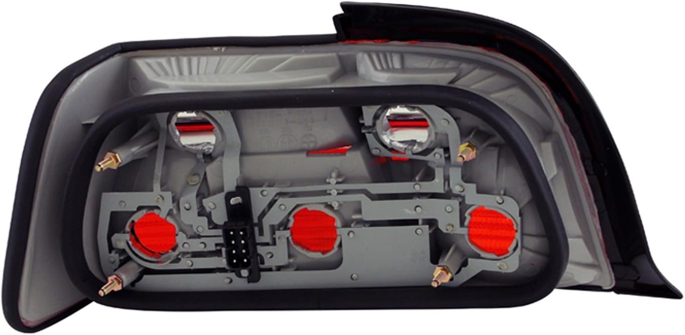 AnzoUSA 221215 Red/Clear Taillight for BMW 3 Series - (Sold in Pairs)