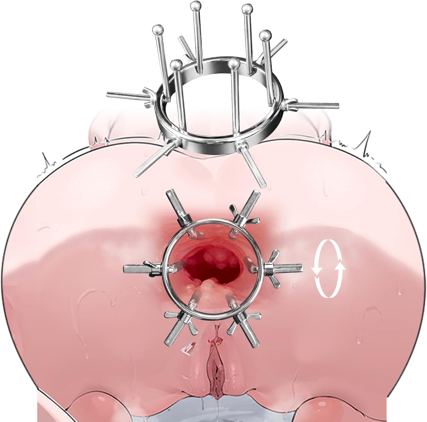 Adjustable Anal Plug Expander Hollow Tunnel Butt Plug Vaginal Anal Stretcher Stainless Steel Anal Sex Toys for Men Women