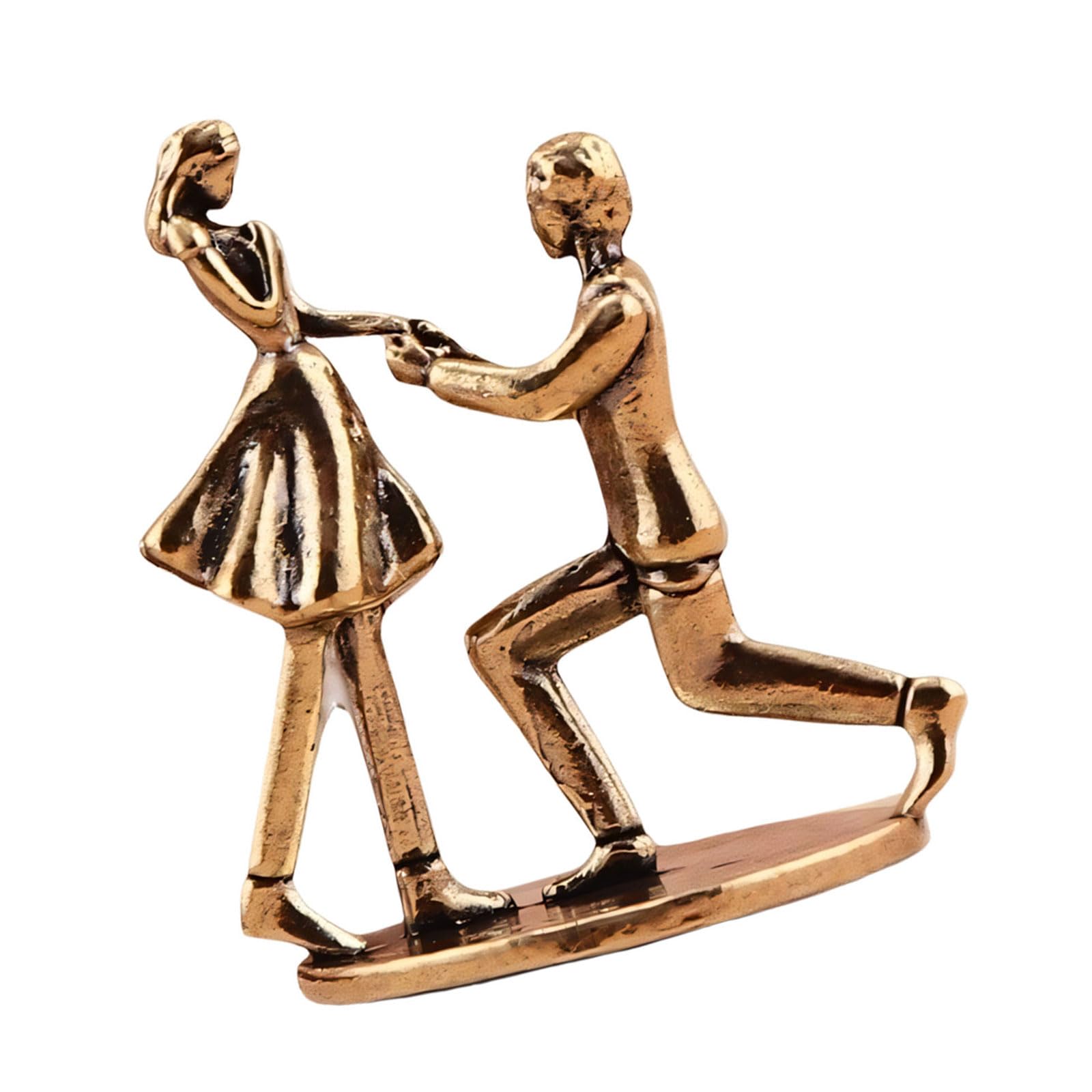 Piceioep Artistic Handcraft Proposal Couple Sculpture Symbolizing Love and Commitment for Living Room Shelf Table Display Statue Love Couples
