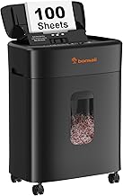 Bonsaii 100-Sheet Auto Feed Paper Shredder, Micro Cut Heavy Duty shredder with P-4 Security Level, Up to 30-Minute Continuous, 16L Bin, Anti-Jam Shredders for Home Office use, Black, C231-D