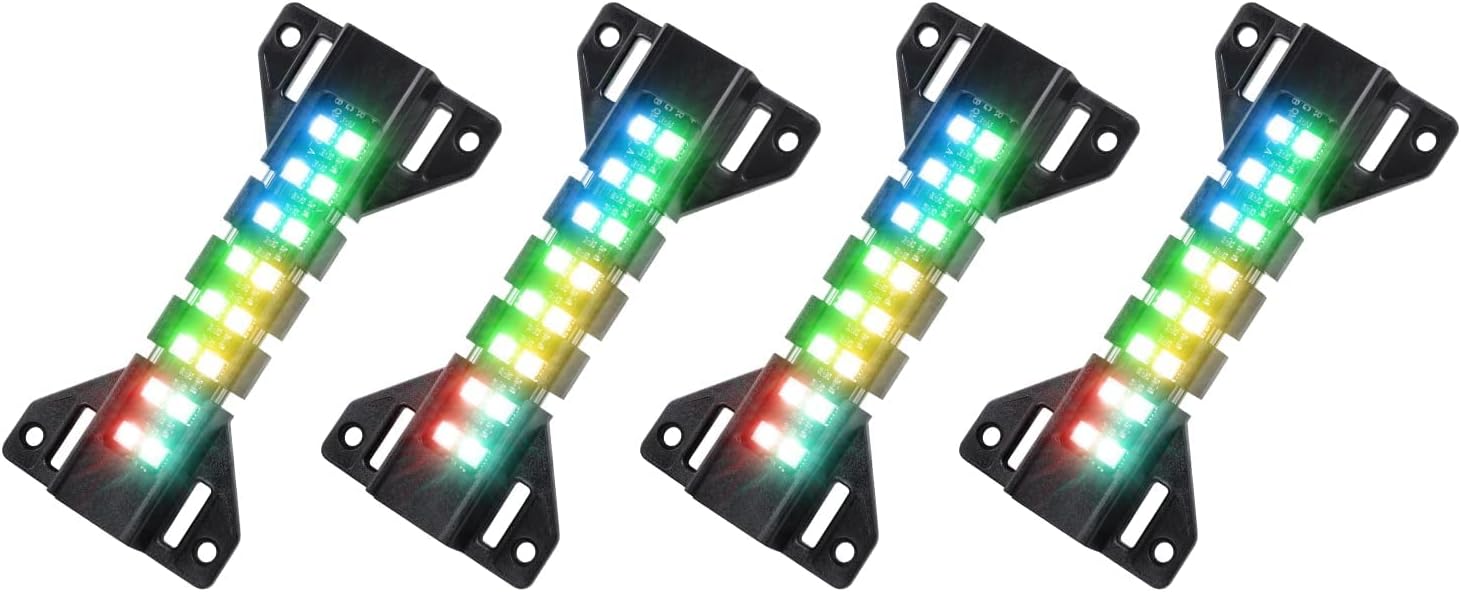 LED Grille Light Dream Color - 4 Pods Front Grill Lights - Smartphone APP Control/DIY Color/Music/Timing/Flashing Modes for Ram F150 F250 F350 F450 F550 Tacoma TRD PRO Front Truck (Dream Color)