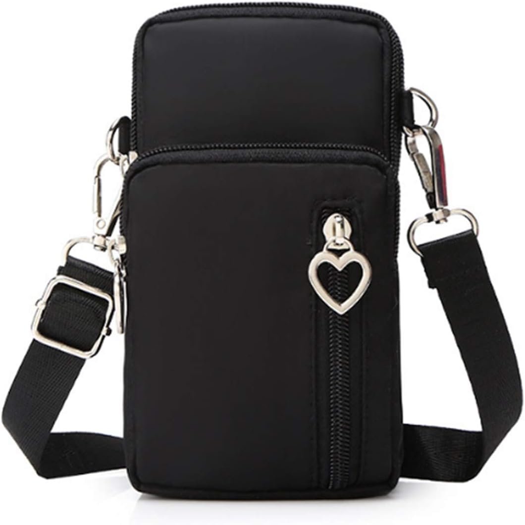 MODANA Fashion Sports Shoulder Bag Mini Wrist Purse Armband Bag Universal Phone Holder Pouch Case for iPhone/Samsung/LG/Moto/Black Berry/Sony/HTC/Nexus/Nokia/Lumia/Huawei and So on. (Black)