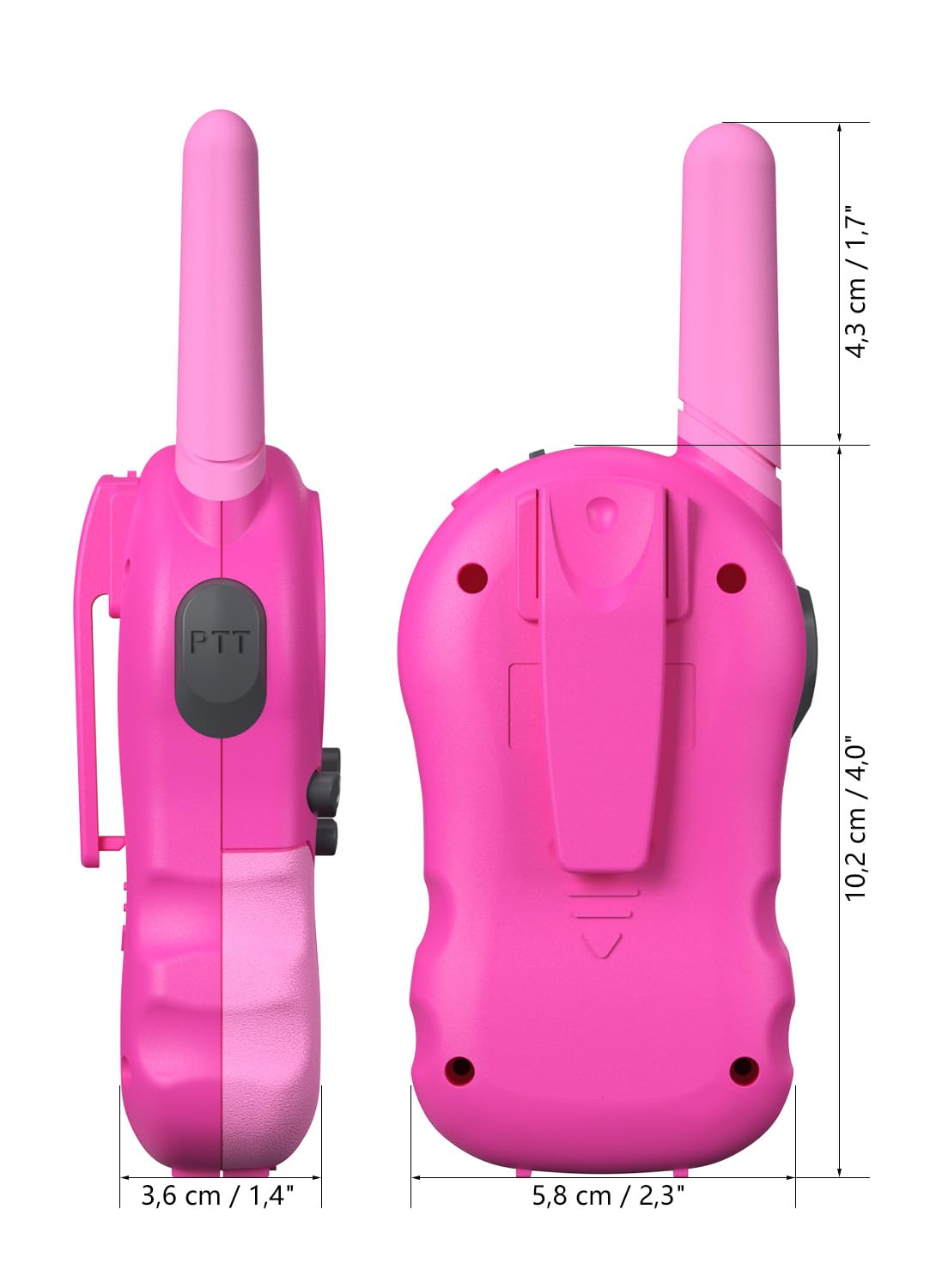 FOREDOM Wiederaufladbare Walkie Talkies für Kinder Walkie Talkies Funkgeräte Set Spielzeug für Jungen & Mädchen 3-12 Jahre, Abenteuer, Camping, Wandern – 2er Set