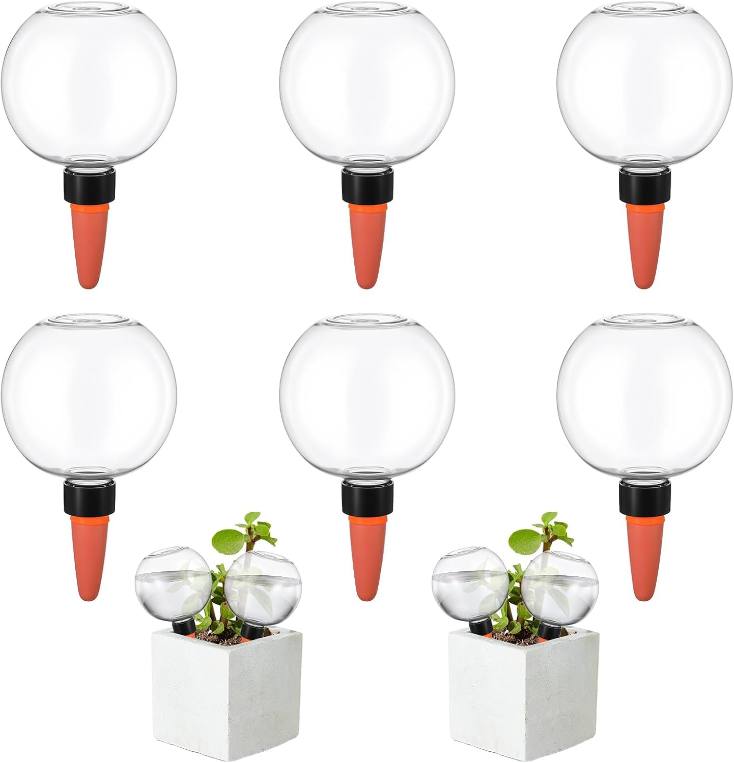 Pipihome Bewässerungskugeln für Pflanzen, 6 Stück Automatische Pflanzenbewässerung, 500ml Transparente Bewässerungskugel, Wasserspender Pflanzen Bewässerung Selbstbewässerung für Drinnen & Draußen