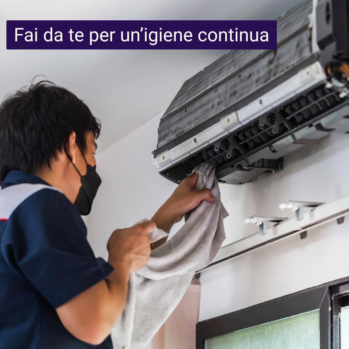 PIP Detergente Concentrato Bio FoodSan Filtri, Concentrato Tanica 8 Litri Pari a 240 Litri Pronto Uso, Pulizia Filtro Climatizzatore, Condizionatori Professionale HACCP