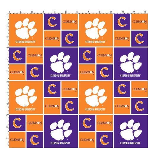 SYKEL ENTERPRISES Clemson Tigers Cotton Fabric