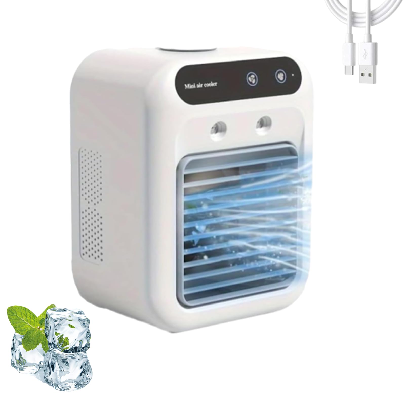 Portable Ac Unit 2025 New Glacier Breeze Portable Air Conditioner Fan Instant Cooling 2 Speeds Ultra-Quiet Evaporative Cooler