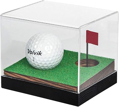 Amazon J Jackcube Design クリアアクリル ゴルフボール記念品 ディスプレイケース 防塵 透明ホルダー ストレージボックス お土産 ゴルフボール 木製ベース Mk650a 木製 J Jackcube Design スポーツケア アクセサリー 競技備品