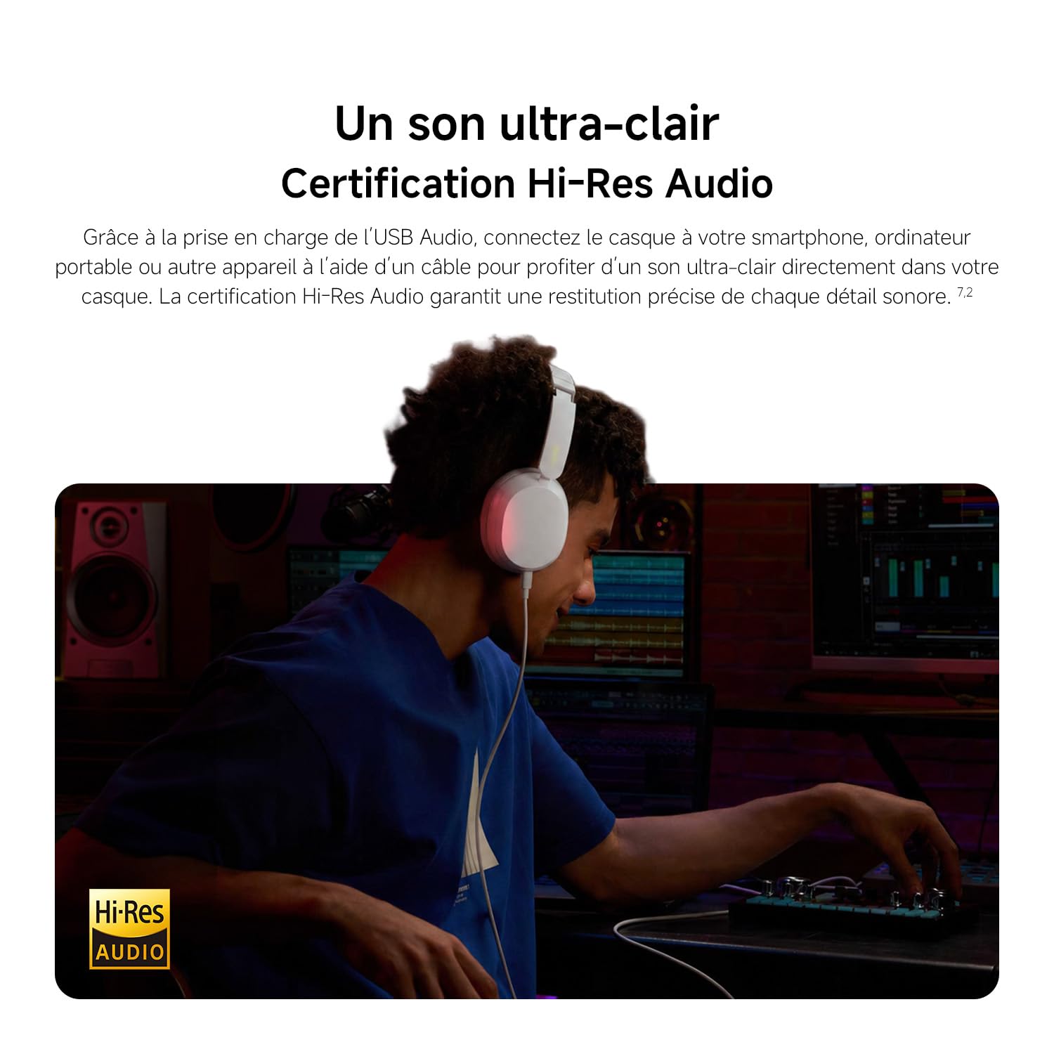 XIAOMI Redmi Headphones Neo, Casque Bluetooth Circum-auriculaire, ANC adaptative 42 DB, Bluetooth 5.4, autonomie 72 h, Audio Filaire Hi-Res, Basses puissantes, appels IA à 3 micros, Fast Pair, Noir