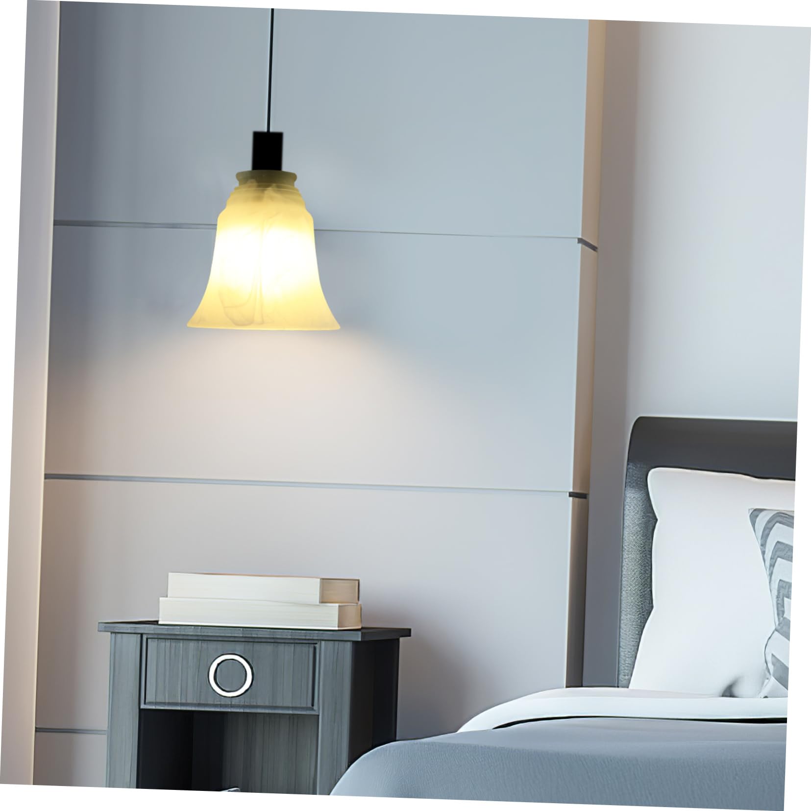 Paralume in Vetro Bianco Opaco per Lampade a Soffitto, Set da 4 Pezzi, Facile da Pulire, Elegante e Delicato per Creare Un'atmosfera Accogliente in Casa