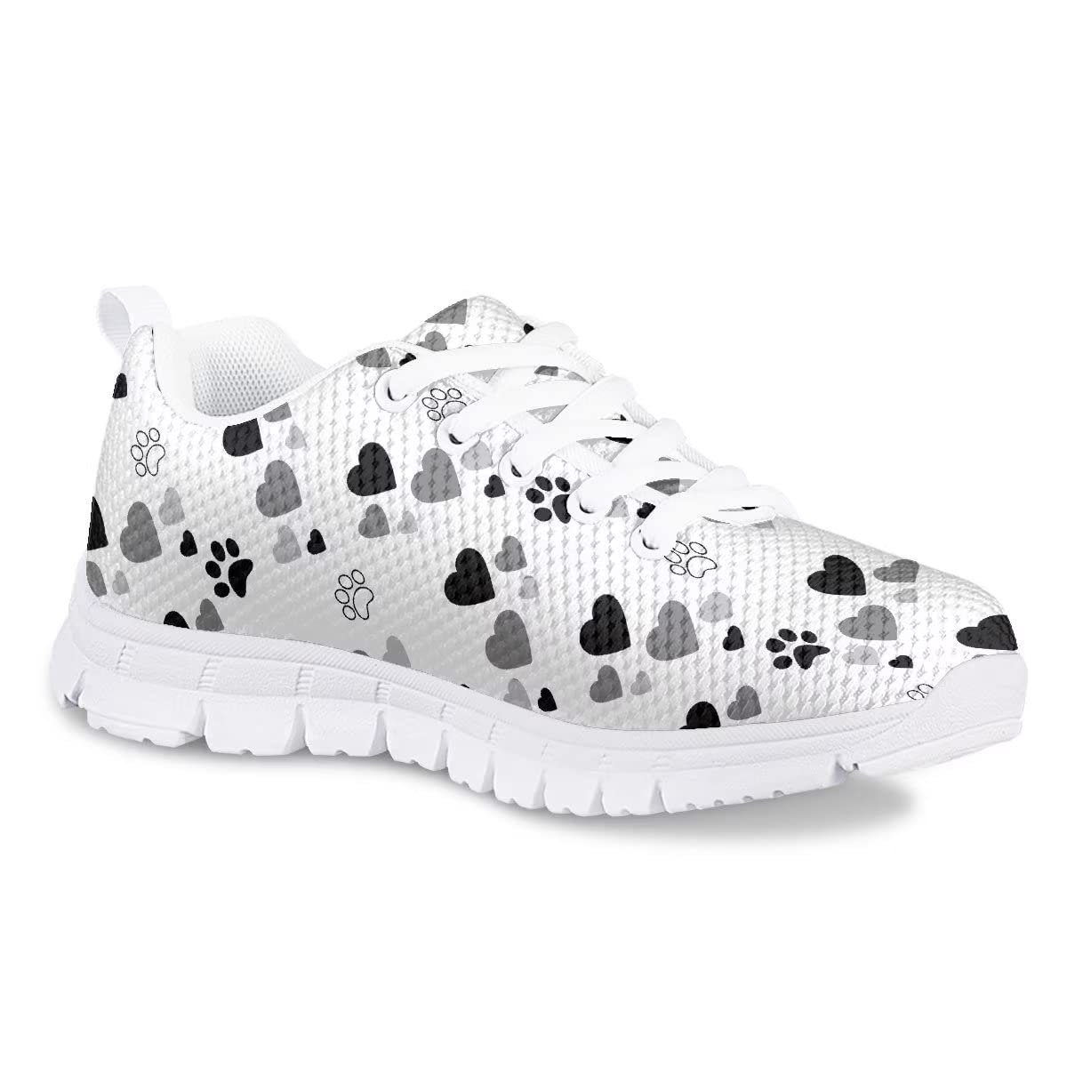 Hawapod Sweetheart Paw White Boys Girls Shoes Tennis Running Lightweight Breathable Sneakers for Kids Volleyball Shoes Girls Big Kids Sneakers