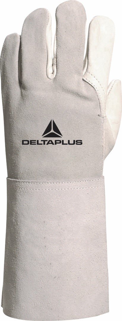 Delta Plus Guanti In Pelle Da Lavoro Taglia 10: Antifreddo Con Fodera In Flanella, Modello Crosta Bovina Marrone/Giallo, Confezione 12 Paia - 2