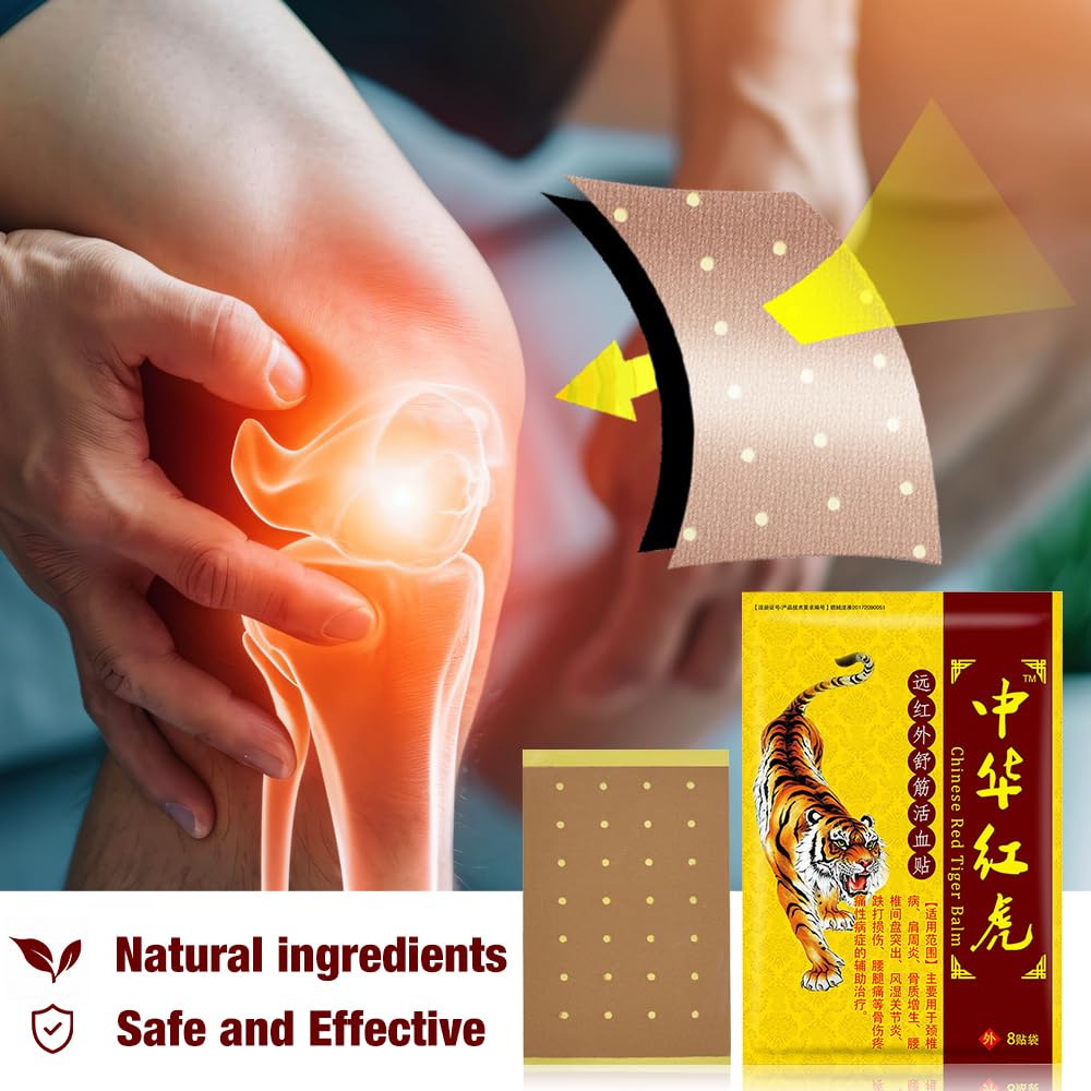 88 pezzi Cerotti antidolorifici, Cerotto Antidolorifico Della Tigre, Patch Anti Dolore, Patch per Alleviare il Ddolore al Collo della Spalla per il Dolore alle delle Gambe in Vita Patch Lavoratori
