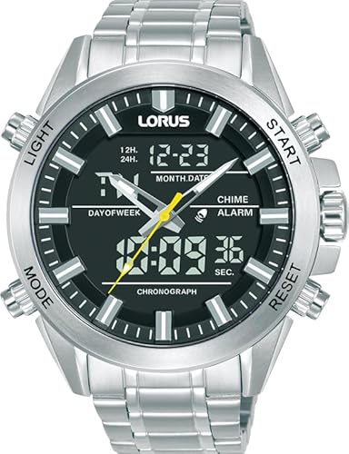 LORUS Reloj analógico Digital para Hombre con Correa de Acero Inoxidable RW663AX9 LORUS Reloj analógico Digital para Hombre con Correa de Acero Inoxidable RW663AX9