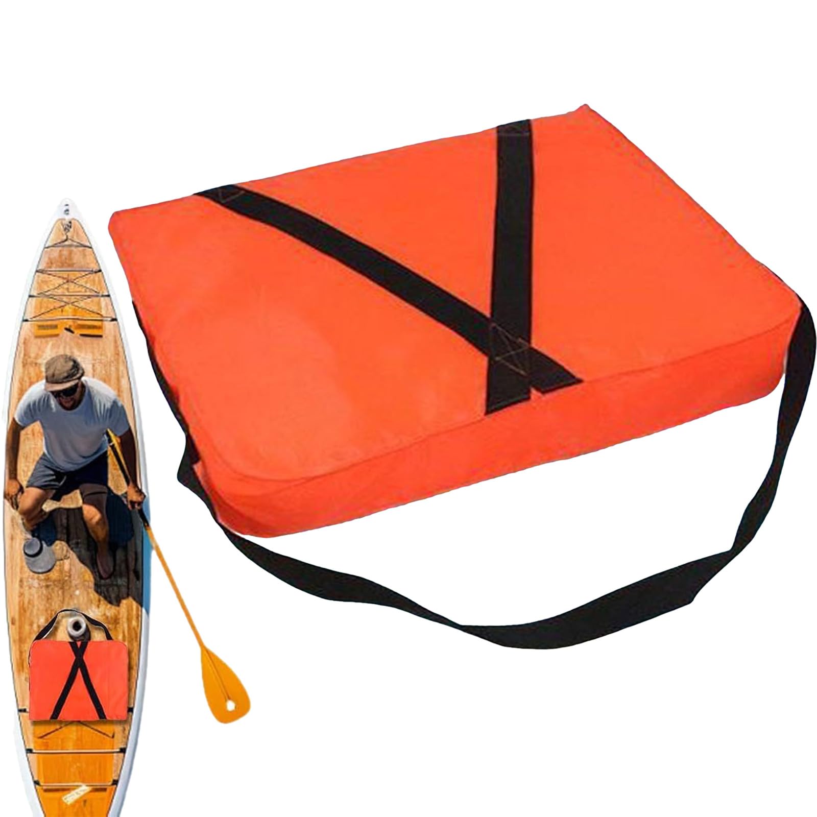 Throwable Boat Cushion - Kayak Safety Supplies, Type IV Personal Flotation Device with Rope Loops, Portable Boat Throw Cushion Nylon for Kayak, Canoe, Sailing, Poolside Safety (1Pc)