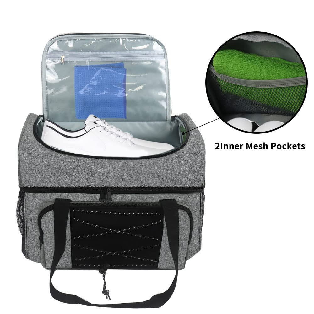 HUIOP Bowling Bag, Sac de Bowling pour 2 Boules Sac de Bowling Portable avec Porte-Boule rembourré pour Double Boule et Paire de Chaussures de Bowling jusqu'à 16 Ans
