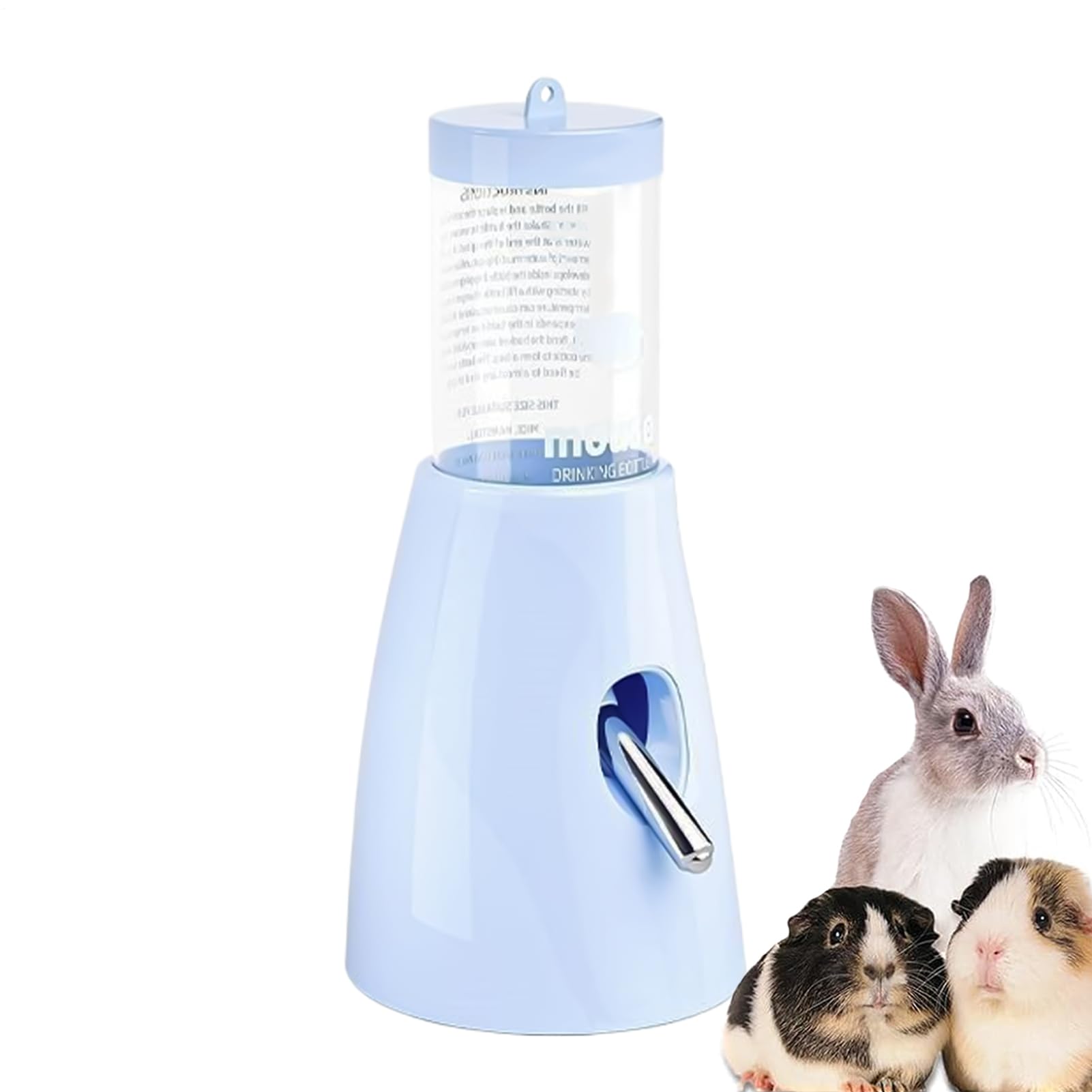 Gerbil Water Bottle, Hamster Drinking Bottle with Stand, 80ml Small Animal Supplies, Open-Bottom Drinker for Indoor Home Dorm Balcony Bedroom Living Room
