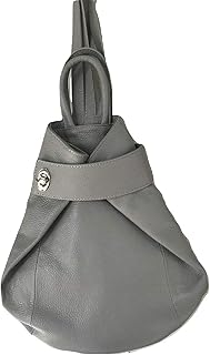 LaGaksta Stella Convertible Leather Backpack Purse â€“ Casual Travel Tote Bag Purse Grey
