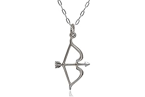 Bow Pendant Necklace: Sterling Silver Arrow Charm Necklace