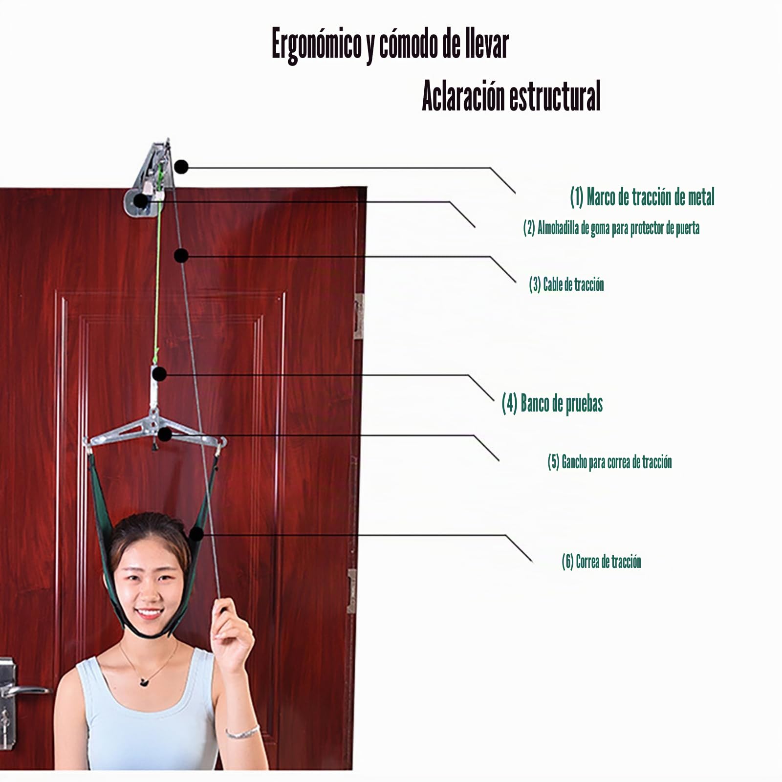 Dispositivo De Tracción del Cuello Suspensión De La Puerta Vértebra Cervical Correctiva, Aliviar El Dolor Cervical, El Tratamiento De La Espondilosis Cervical