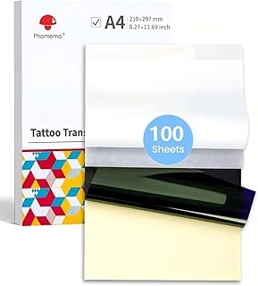 Phomemo Tattoo Transfer Paper - 100 Sheets A4 Size, Thermal Stencil Pape...