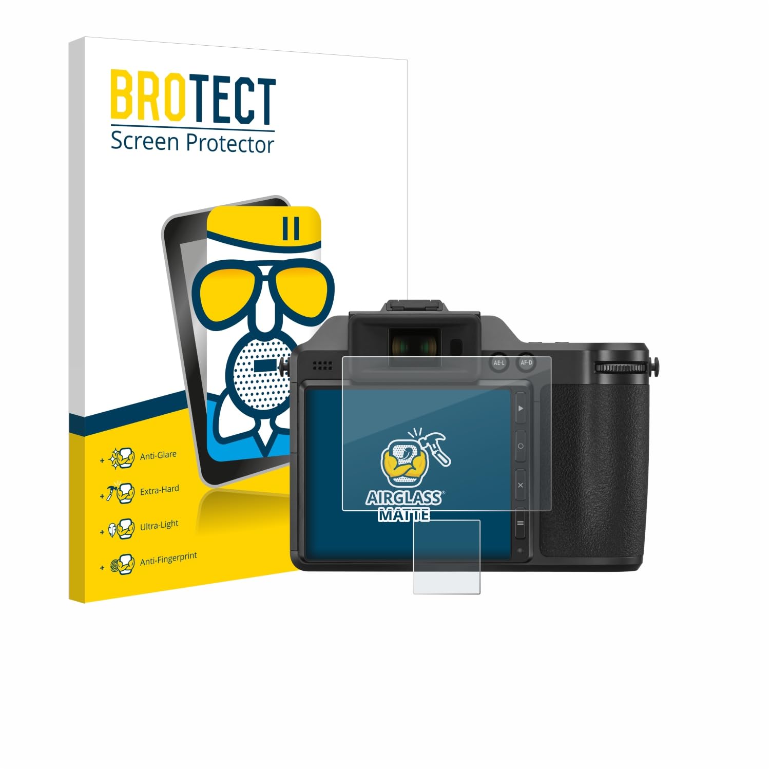 brotect Anti-Glare Glass Screen Protector Matte compatible with Fujifilm X-H2 - Anti-Scratch 9H Protection Film