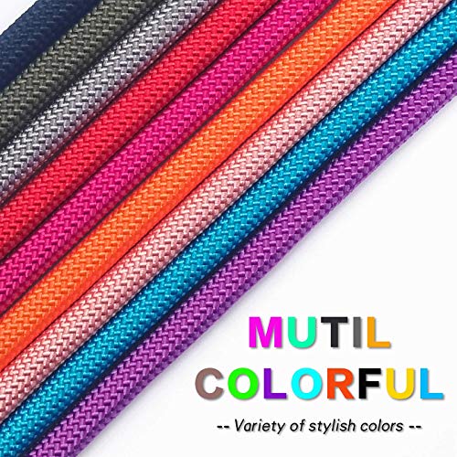 Strong Slip Rope Dog Training Leash (4Ft) - Heavy Duty Durable Braided Nylon Lead With Rubber Stopper & Padded Handle - No Pull Walking Climbing For Medium Large Dogs (Grey, 1/2" X 4Ft) #TOP6