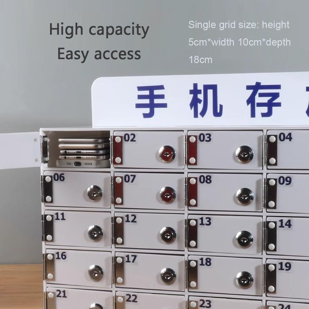 ★★送料無料★★アクリル携帯電話収納ロッカー - 4-80スロット 壁取り付け式携帯電話キャビネット ハンドル付き 教室、オフィス、試験用 - 安全