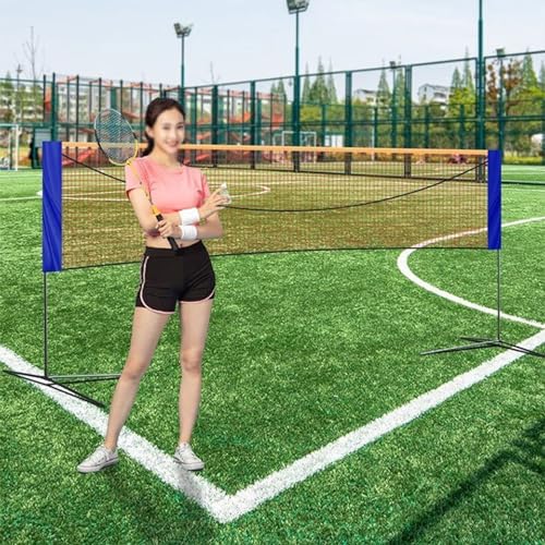 Rete portatile da badminton da tennis, pieghevole, per interni ed esterni, con zaino, perfetta per allenamento atletico e giochi ricreativi