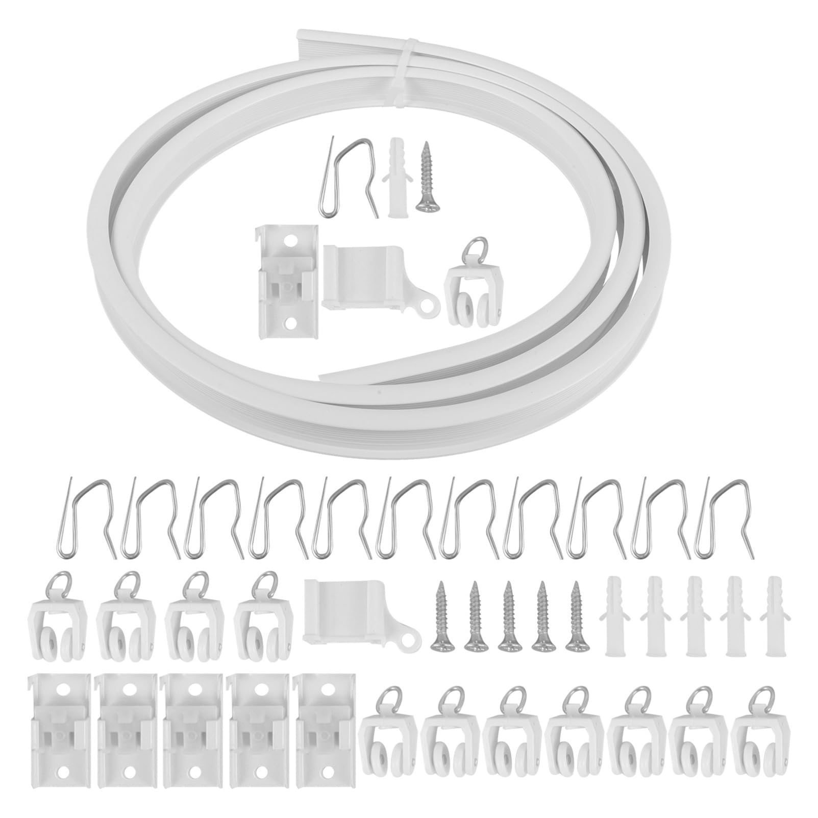 DIYEAH 1 Set Bendable Curtain Ceiling Curtain Rail for Bay Windows Easy to Install Flexible Design Durable Material for Curved Spaces and Home Decor