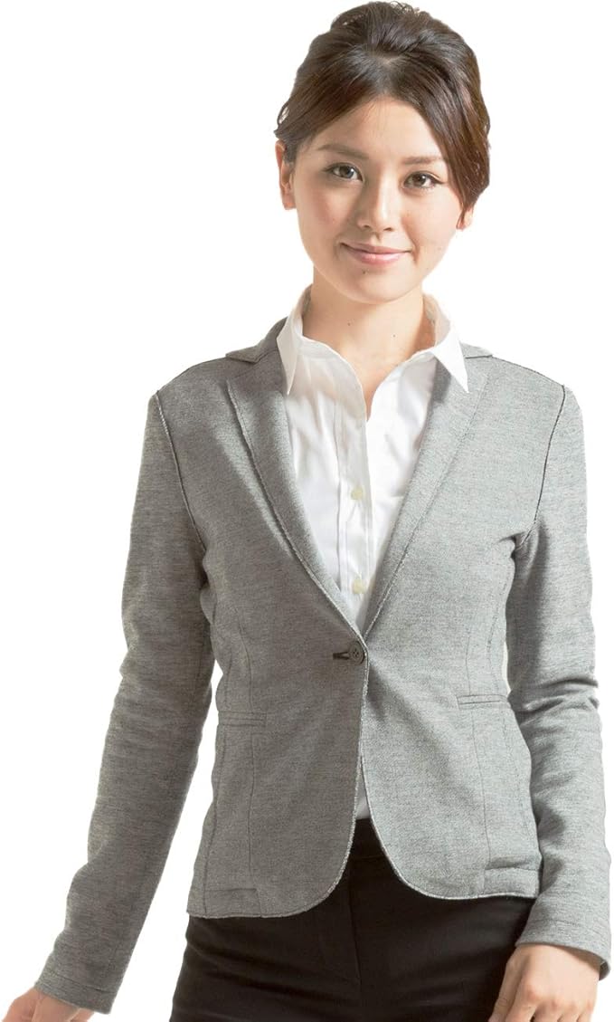 Amazon エスコミュール テーラード ニット ジャケット Sb 145 レディース 7号 グレー コート ジャケット 通販